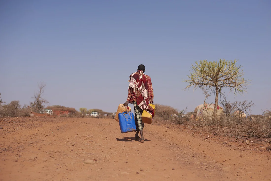 Korile temporary settlement, Donod Woreda, Somali Region, Ethiopia. A devastating drought is causing the worst food crisis to hit Ethiopia in 30 years putting millions of people at risk of hunger and disease. (Photo: Tina Hillier / Oxfam)