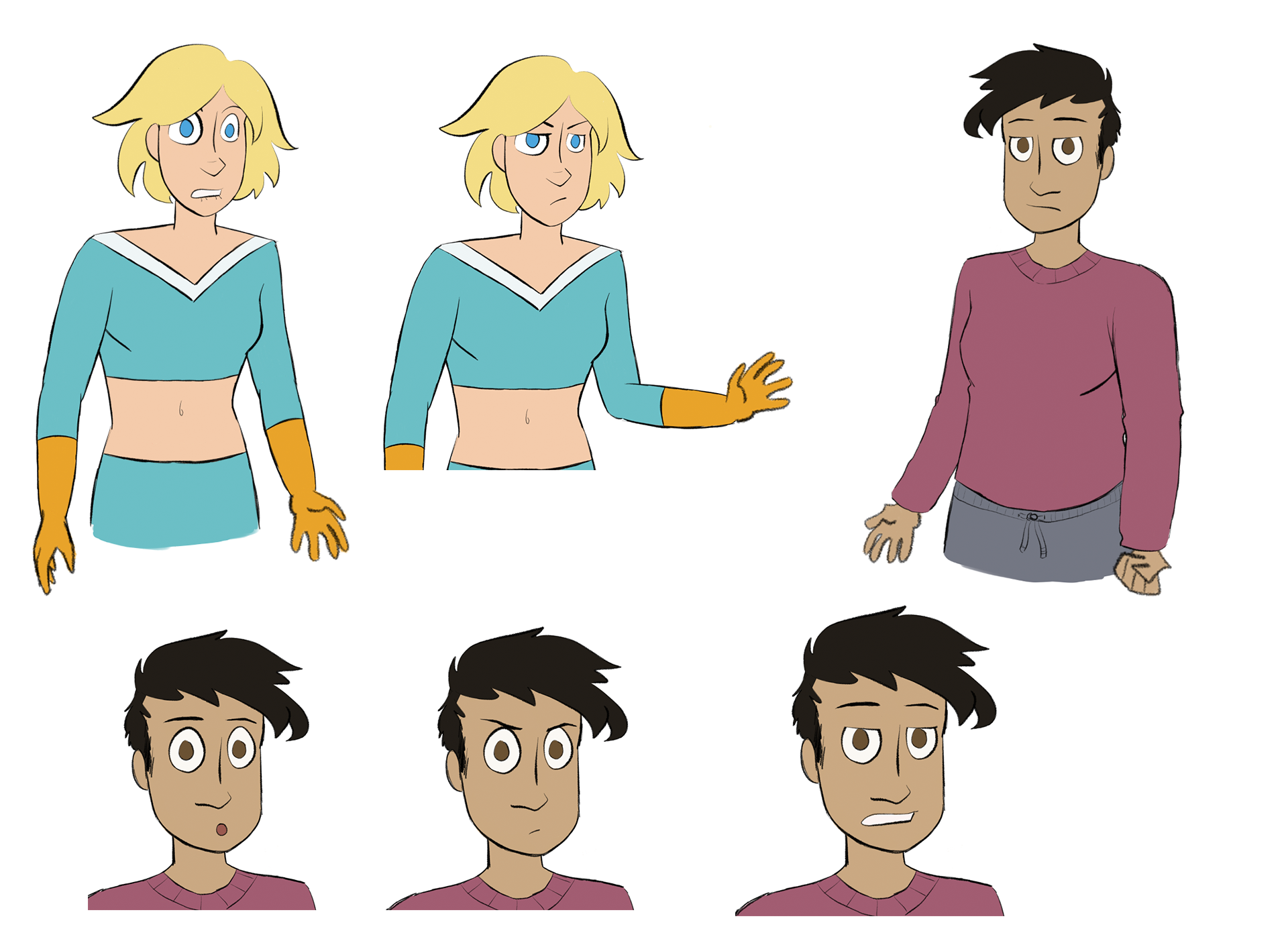 For the puppet portions of the animation, I only needed them from the waist up.