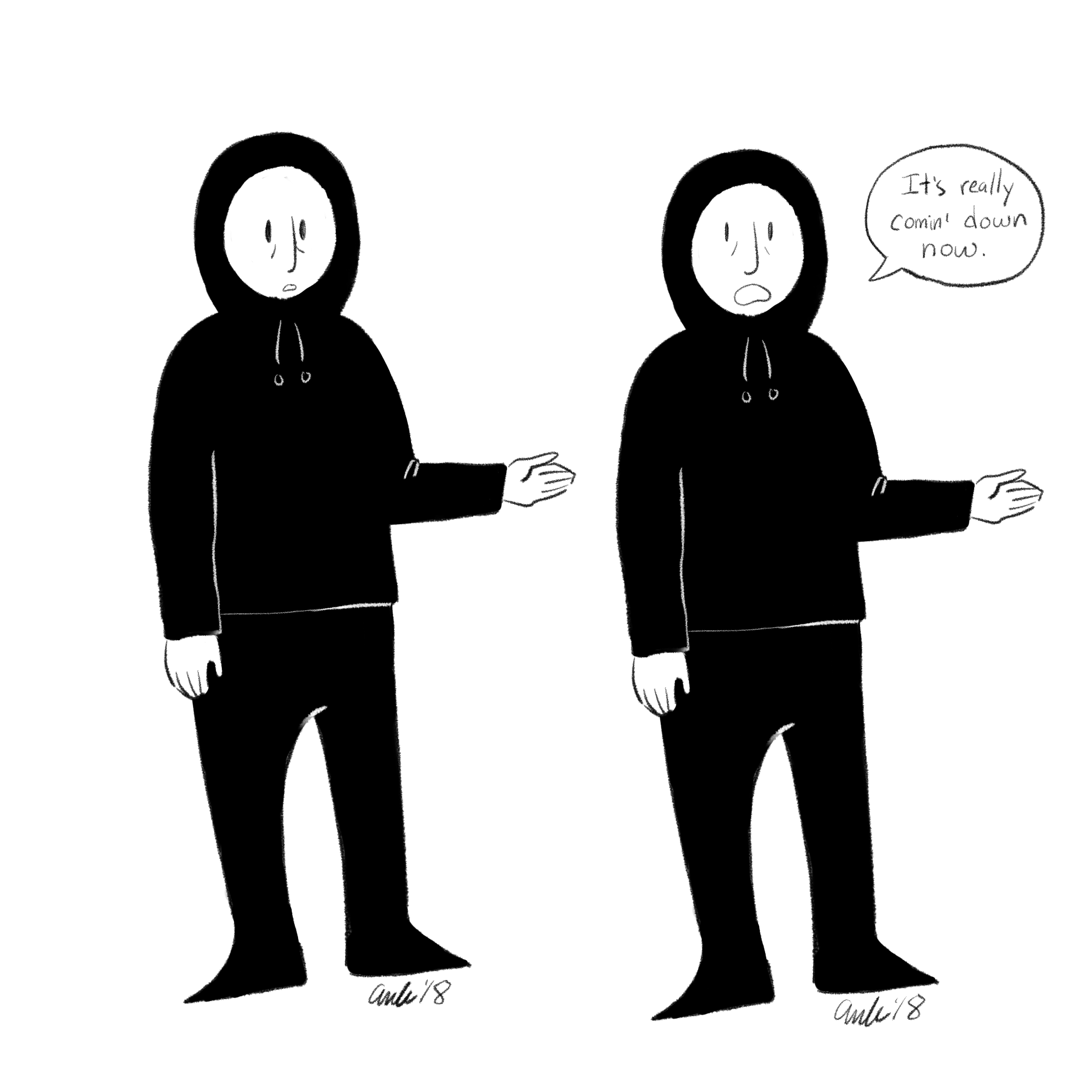A more final character design.