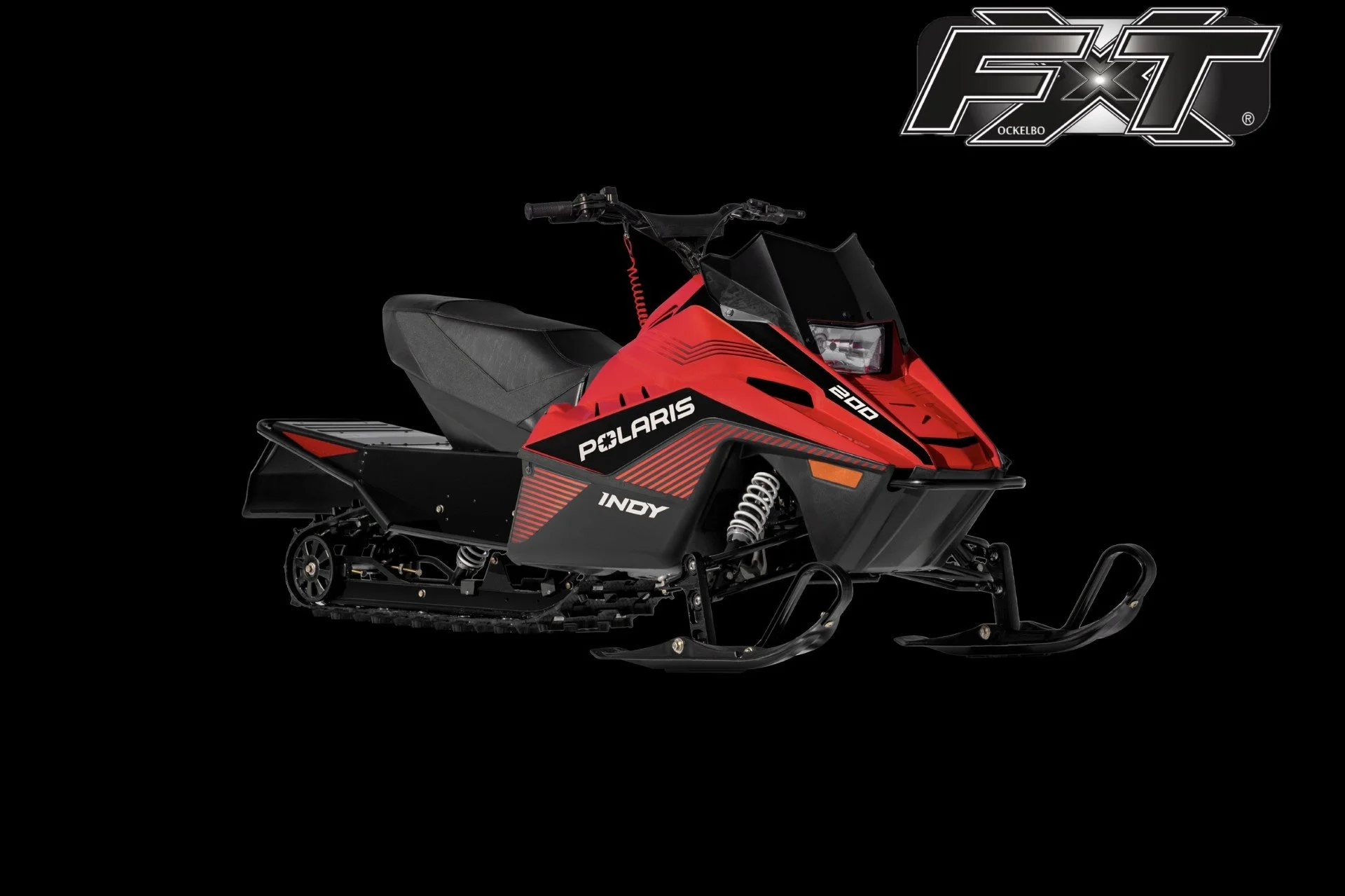 Polaris INDY 200 barnsnöskoter, en säker och lättkörd ungdomsmodell till salu hos FXT Motor i Ockelbo.
