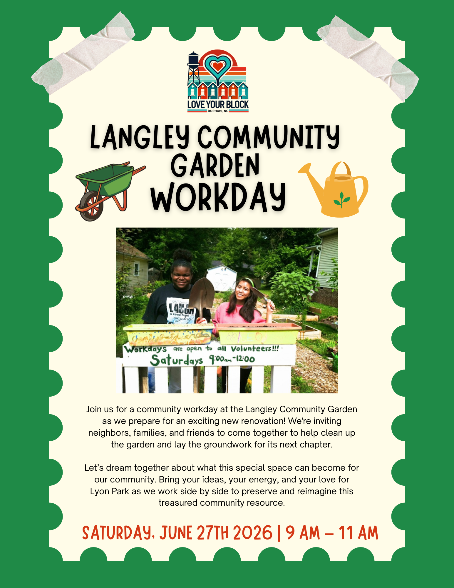 Love Your Block Volunteer Workday at Langley Community Garden