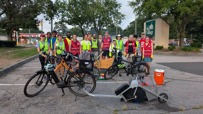 Bike Lane &amp; Bus Stop Clean Up with Bike Durham