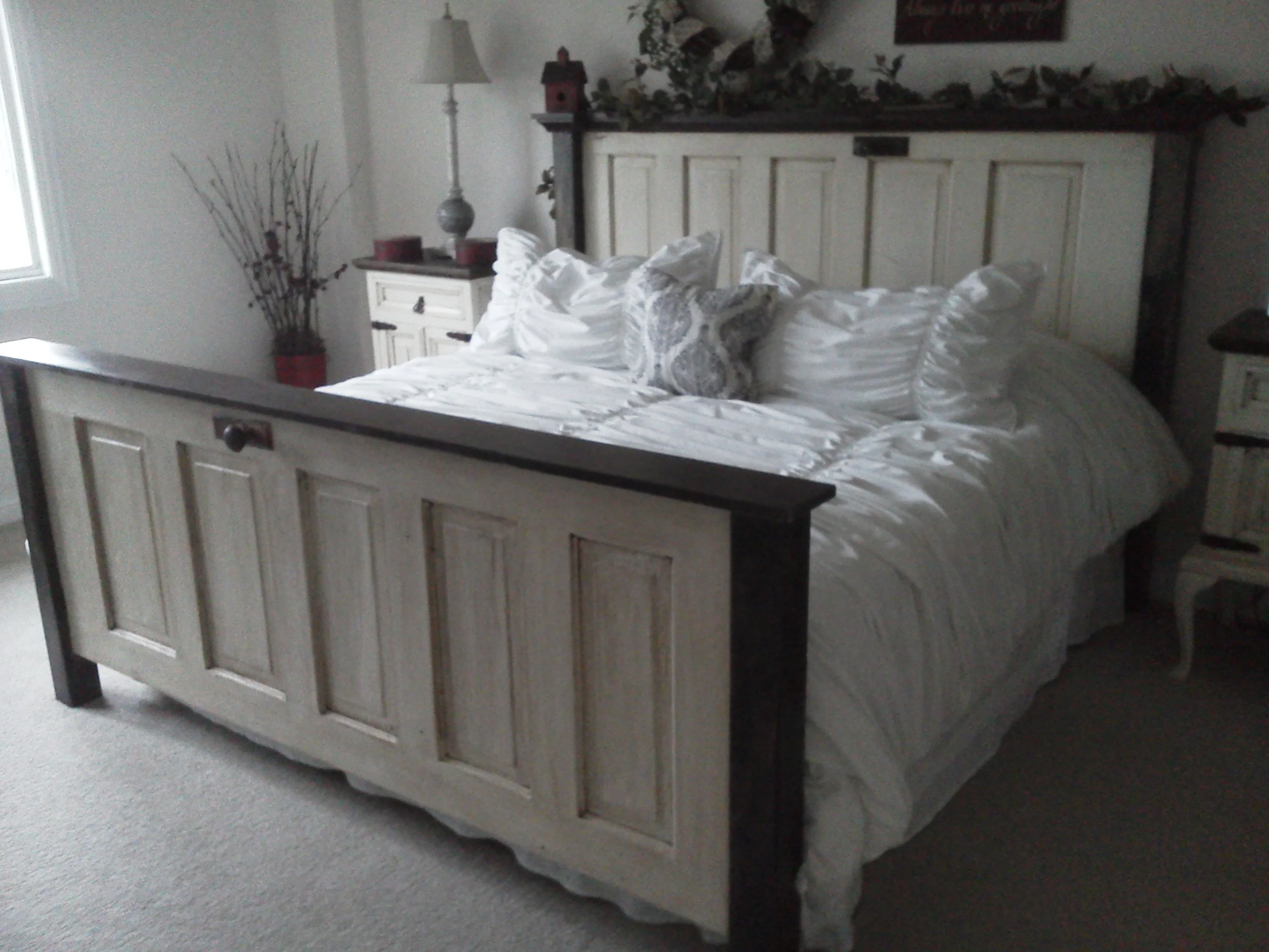 Custom Head & Foot Board from Reclaimed Doors