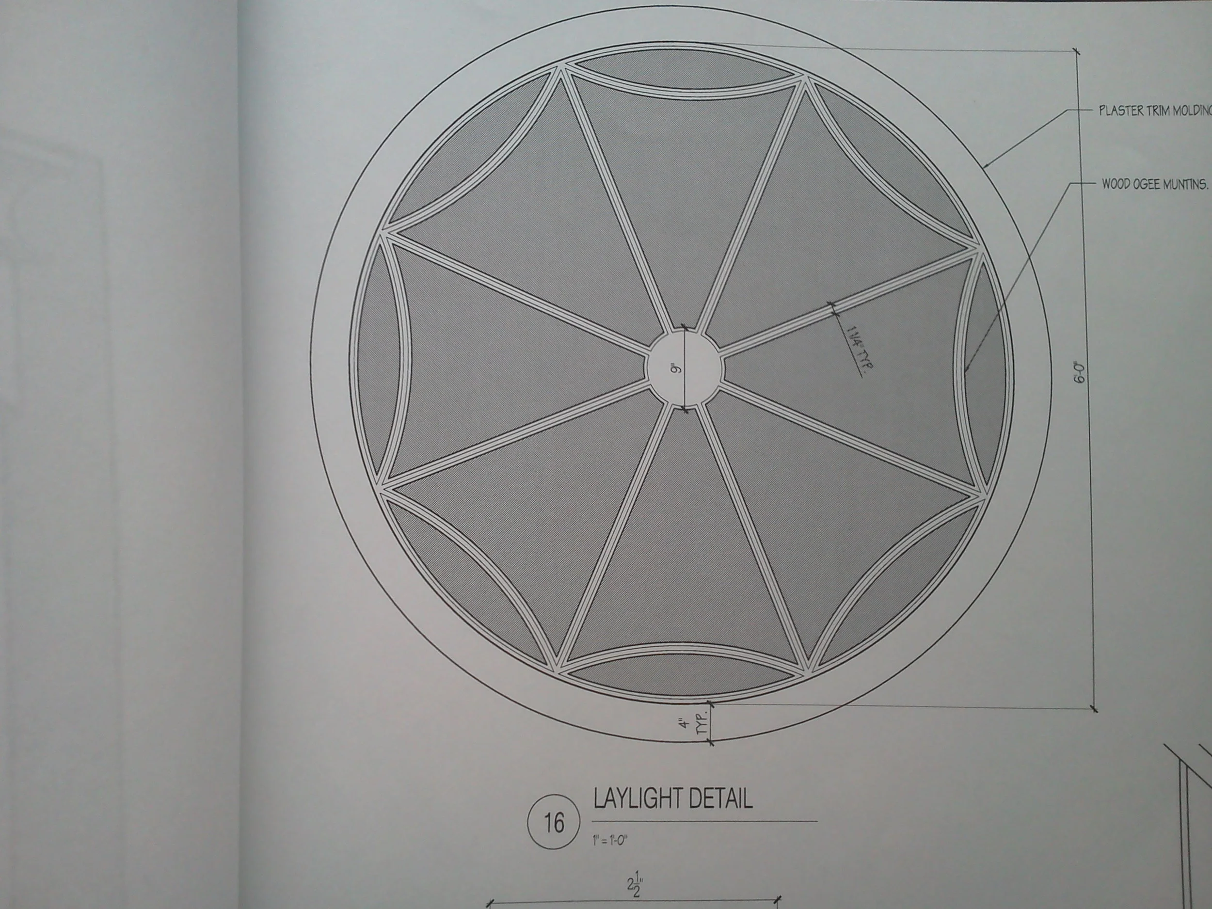 Plan View of Lens for Webbed Skylight