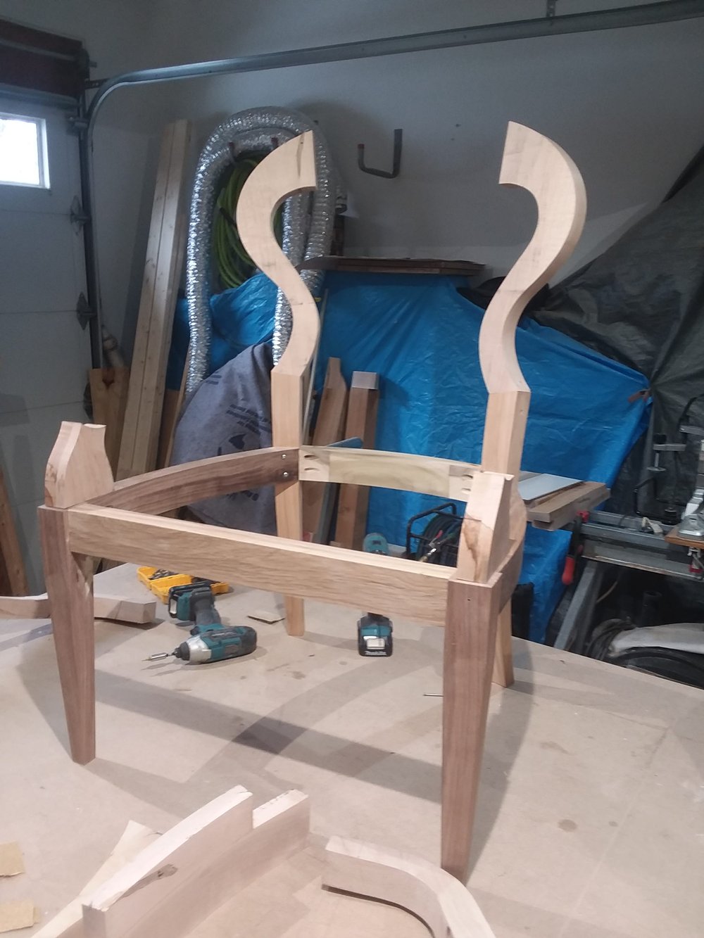 Side Piece of Chair Back Installed