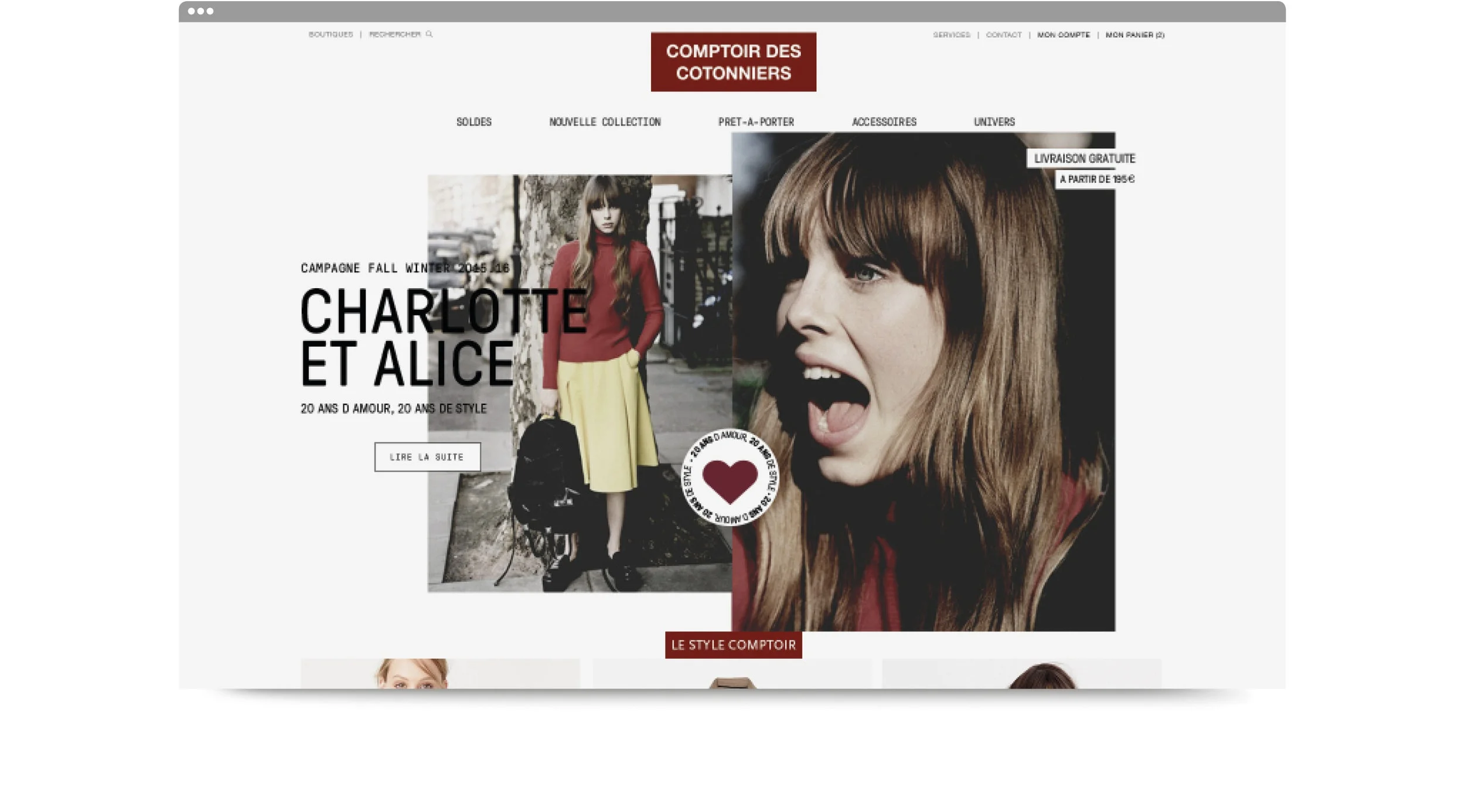 COMPTOIR DES COTONNIERS / UX & UI