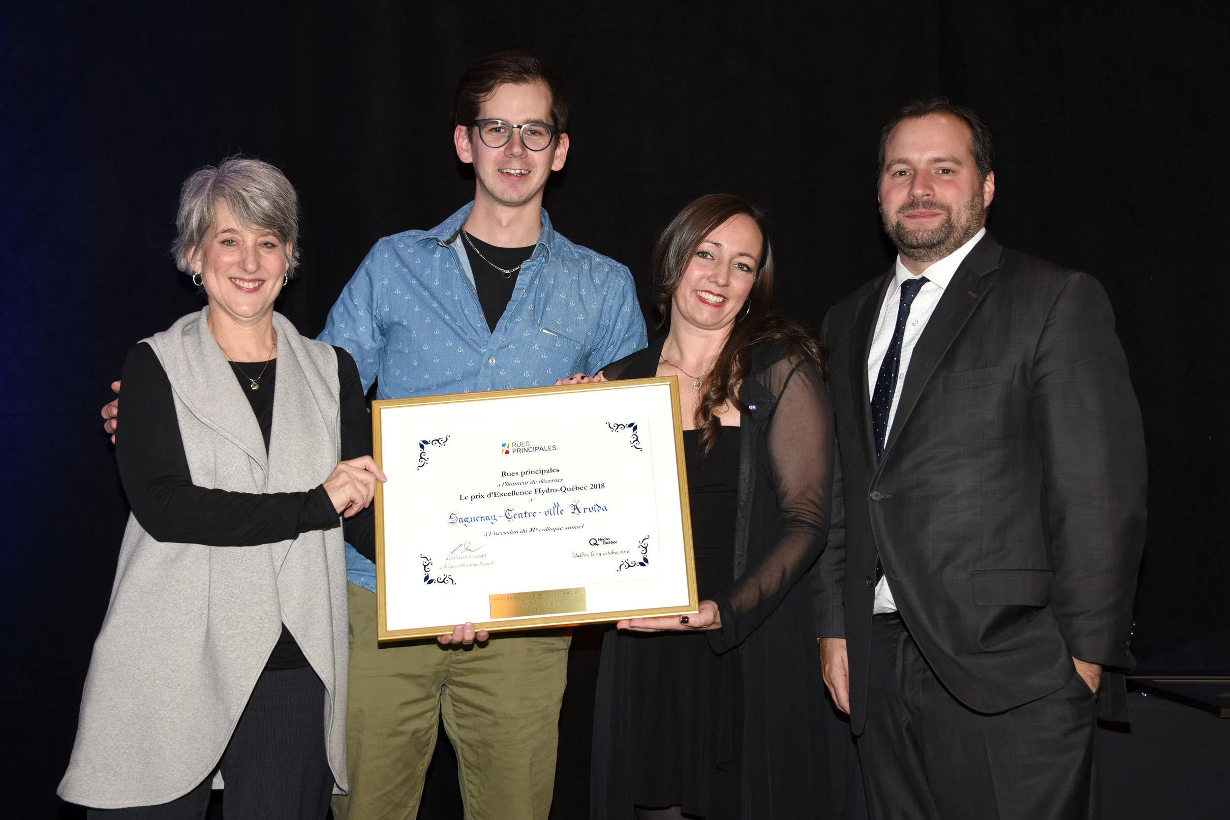 Félicitations à Saguenay, Centre-Ville Arvida, lauréat du prix d'Excellence Hydro-Qc !