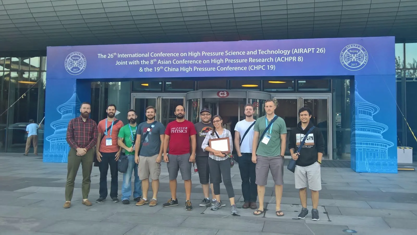 8 of us went to the AIRAPT conference, Beijing