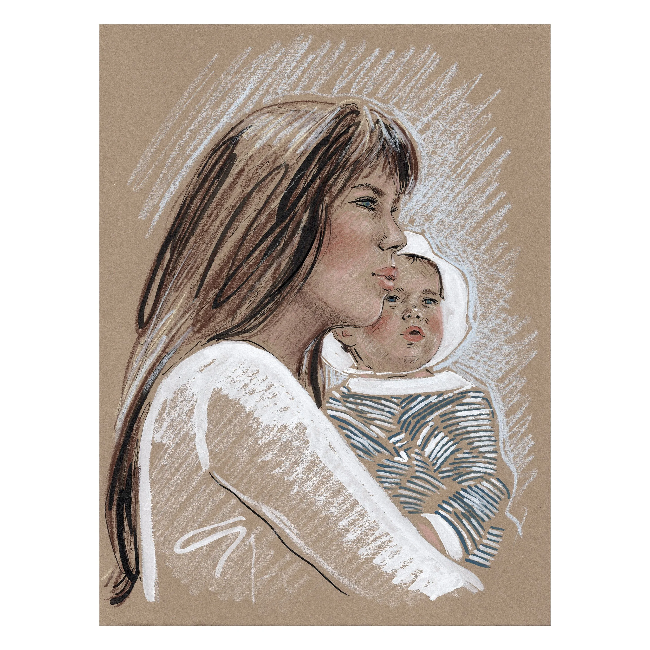 Jane Birkin Drawing, Fine Art Gift for Mother's Day