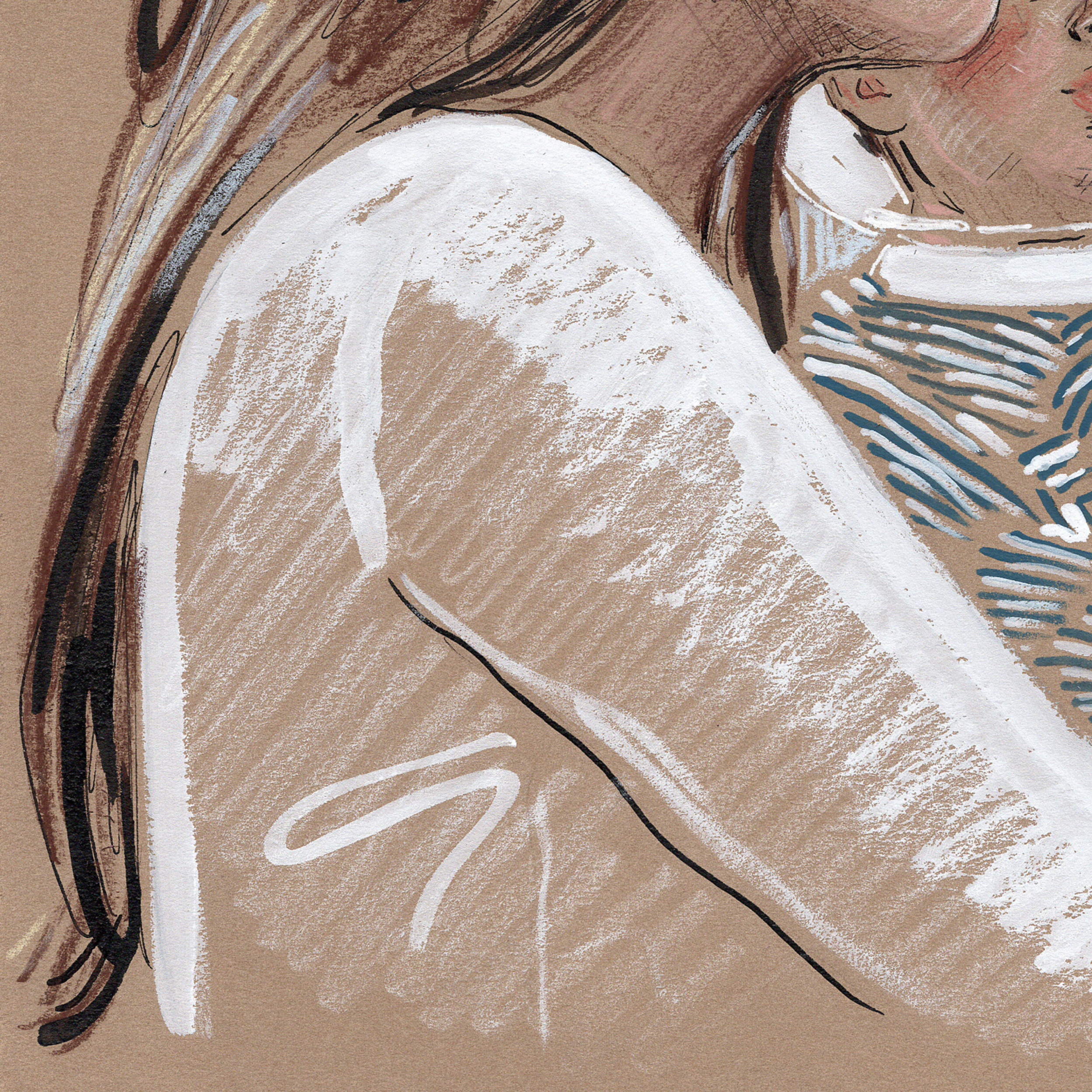 Jane Birkin Drawing, Fine Art Gift for Mother's Day