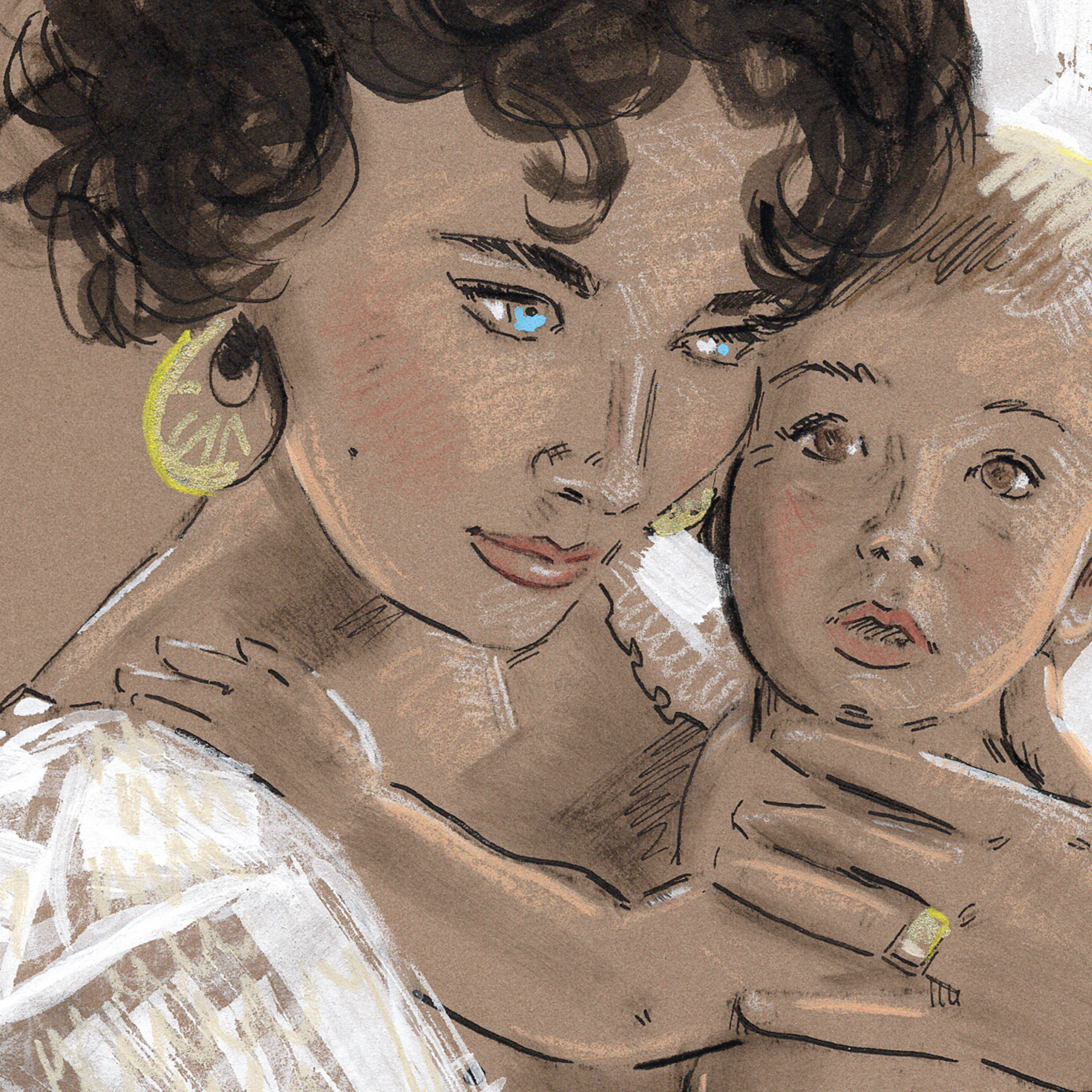 Elizabeth Taylor Drawing, Fine Art Gift for Mother's Day