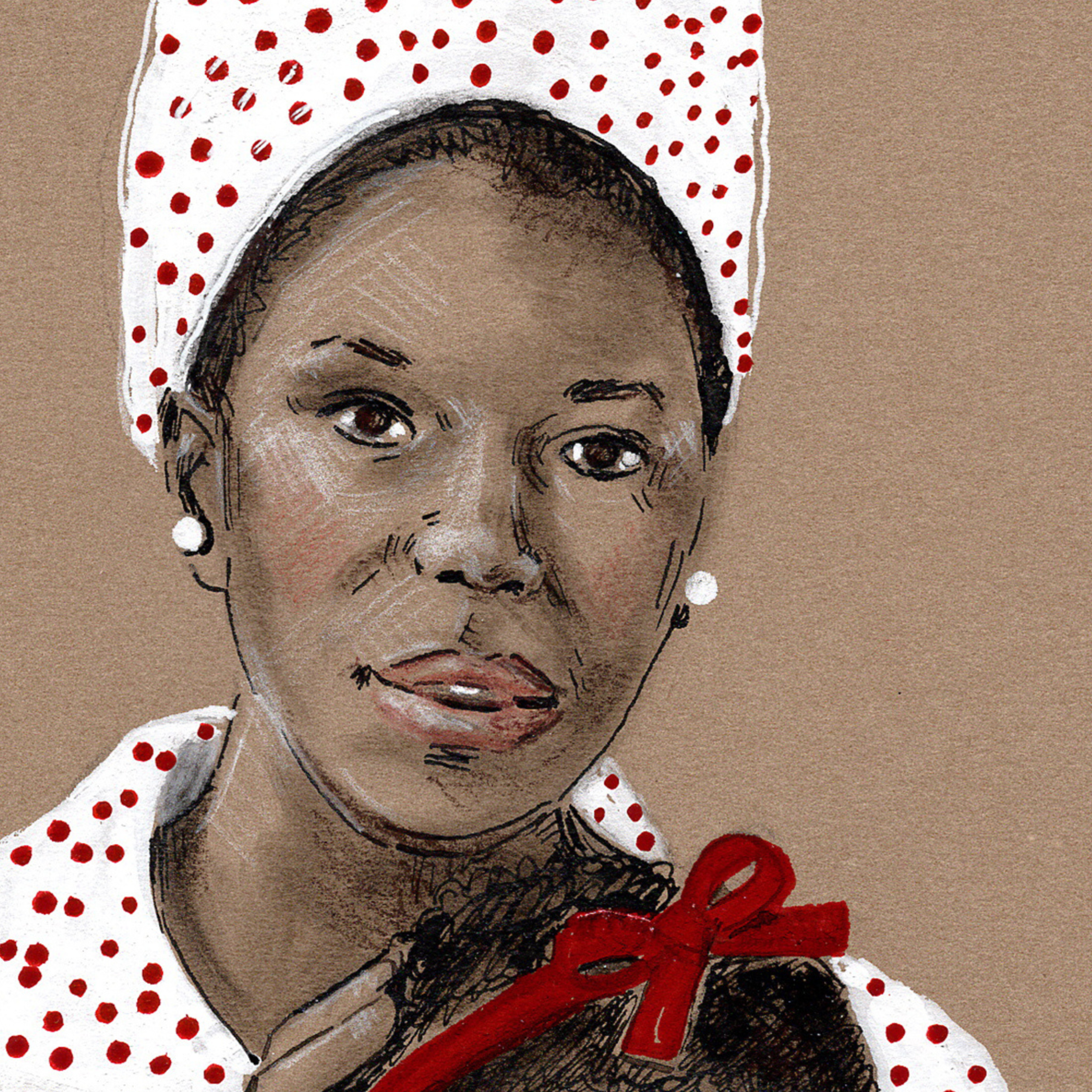 Nina Simone Drawing, Fine Art Gift for Mother's Day