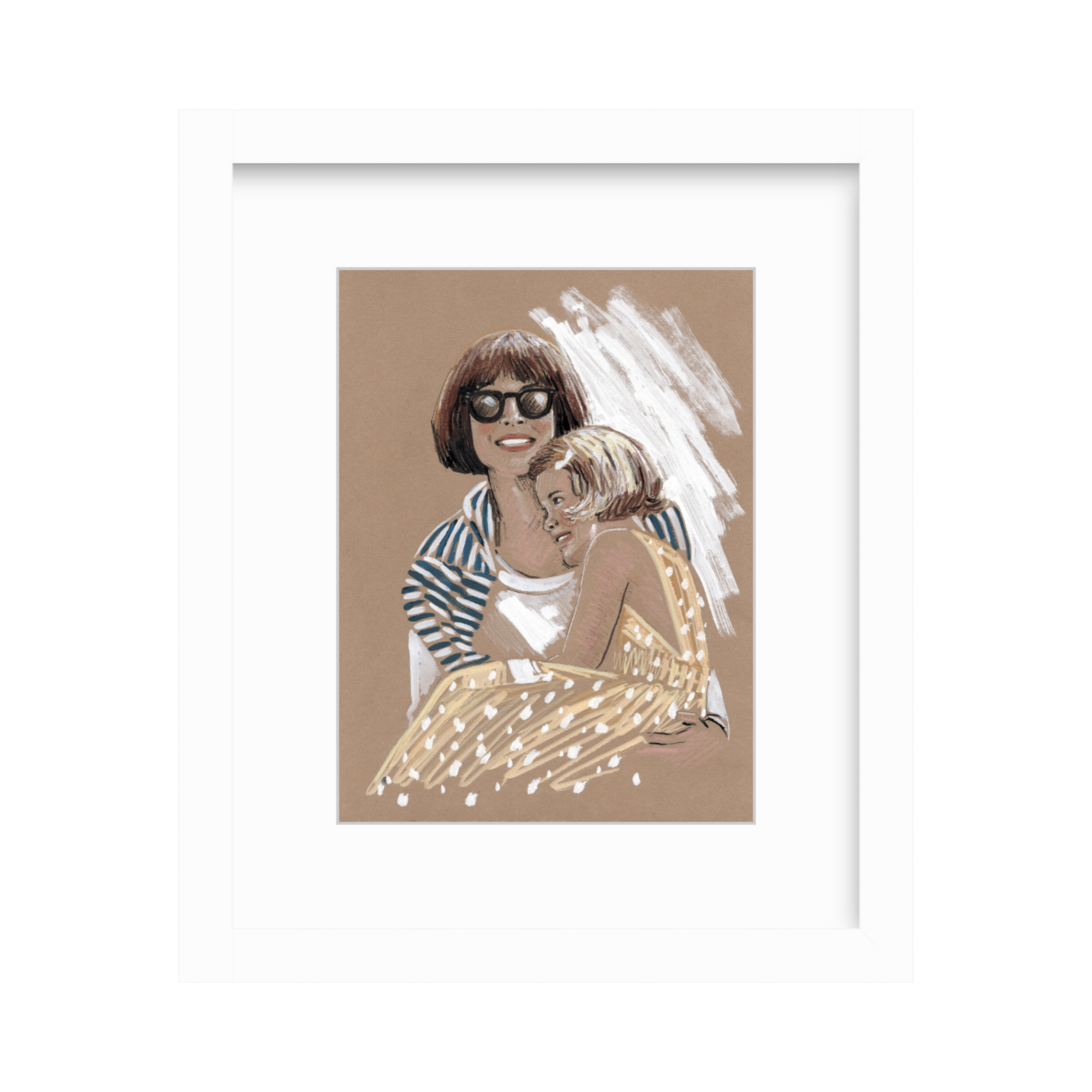 Anna Wintour Framed Drawing, Fine Art Gift for Mother's Day
