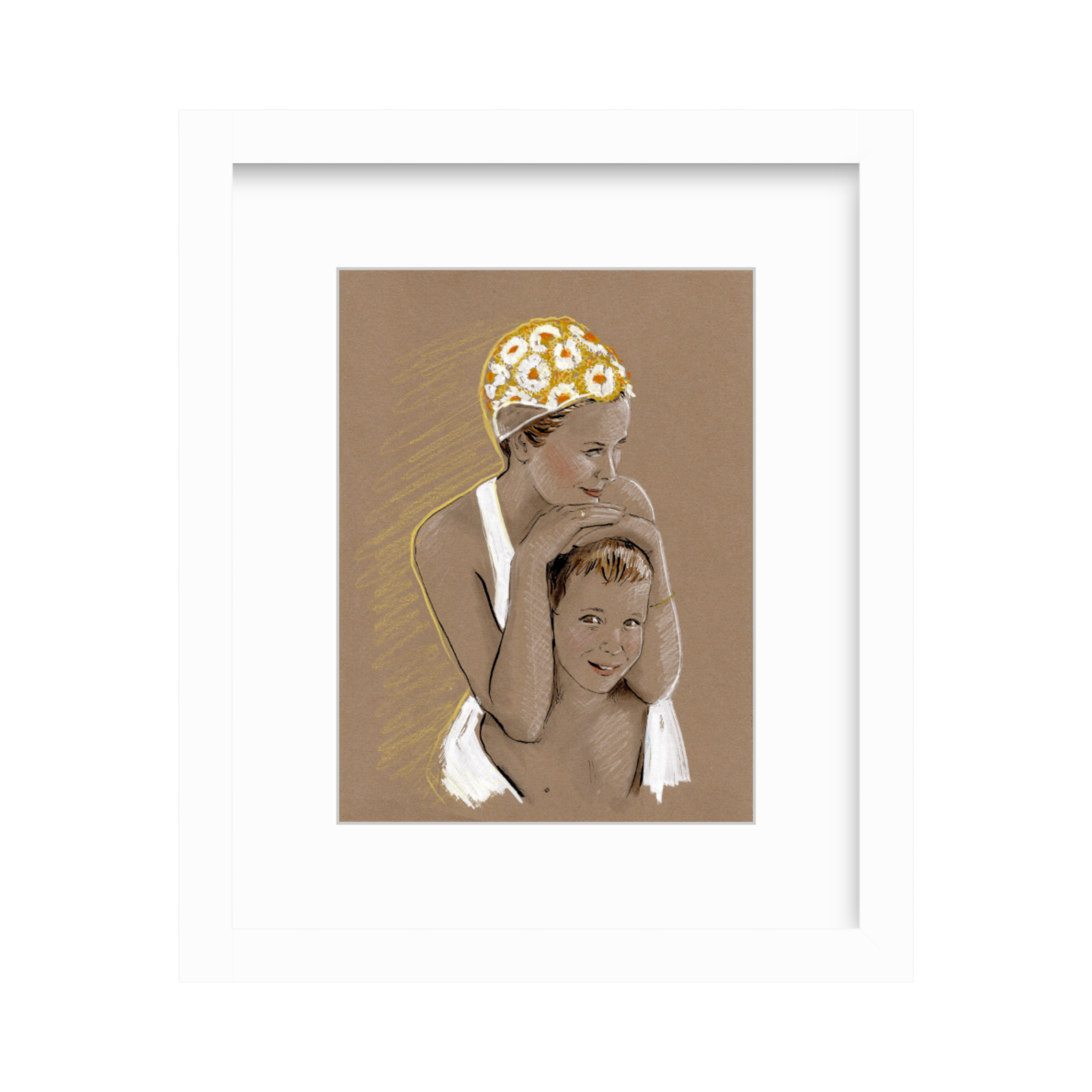 Grace Kelly Framed Drawing, Fine Art Gift for Mother's Day