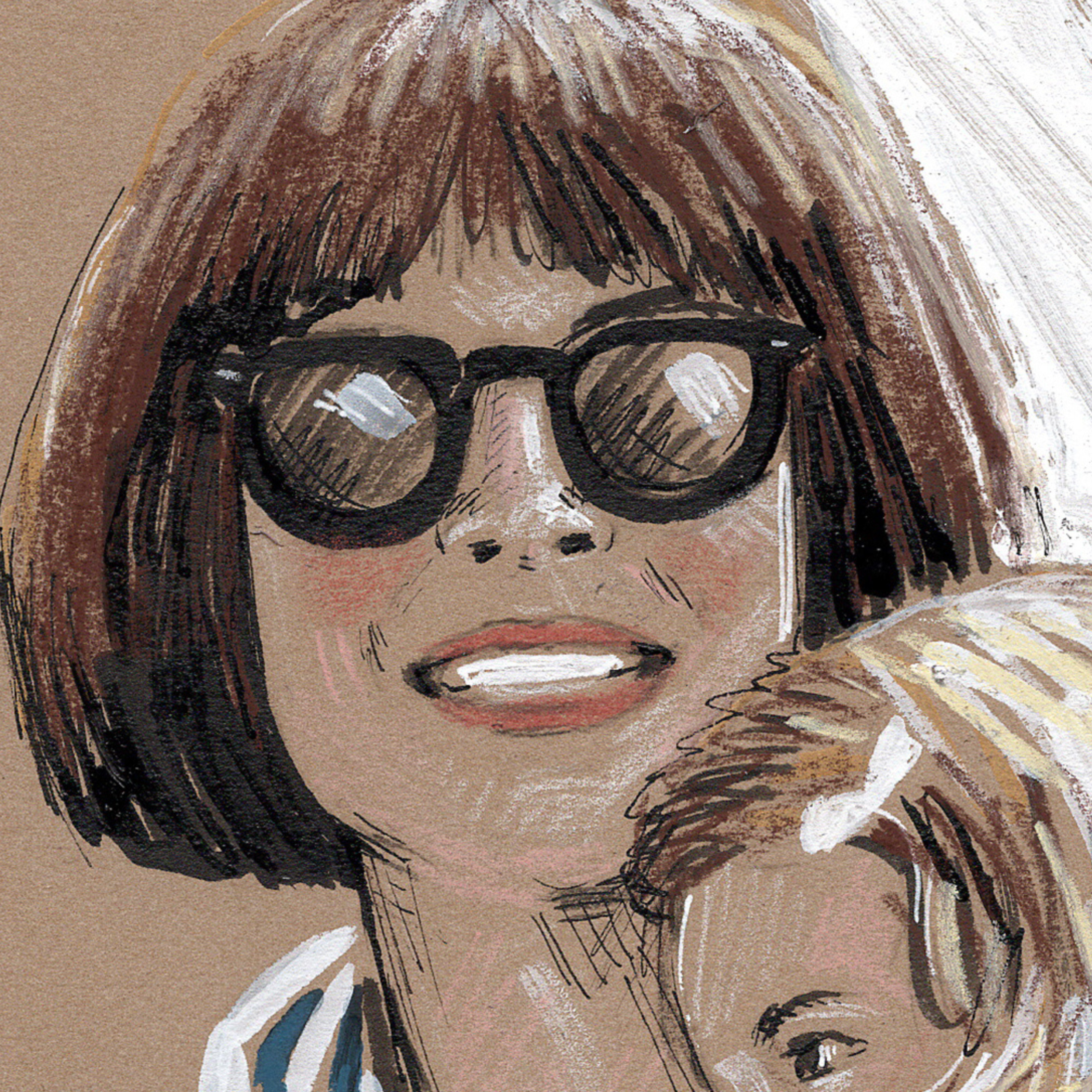 Anna Wintour Drawing, Fine Art Gift for Mother's Day
