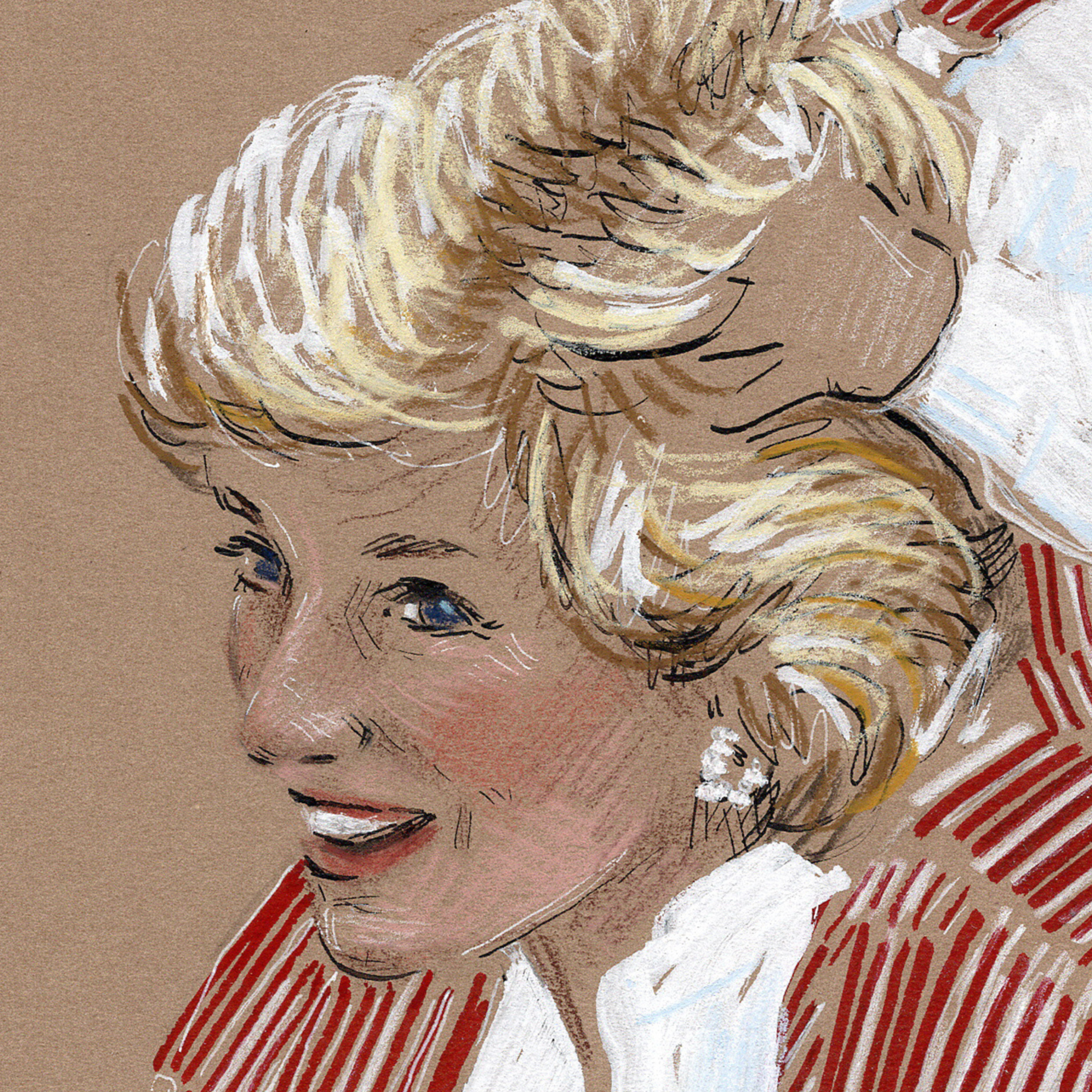 Princess Diana Drawing, Fine Art Gift for Mother's Day