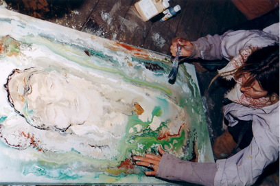 I began this painting to honour my grandmothers’ birthday a year after she passed into Heaven.