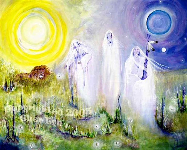 Three Ladies of the Sky Giclee