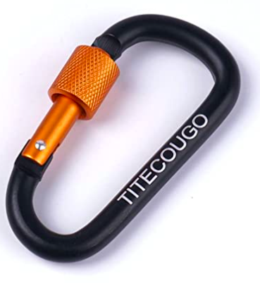 Carabiner clip to anchor lead to harness