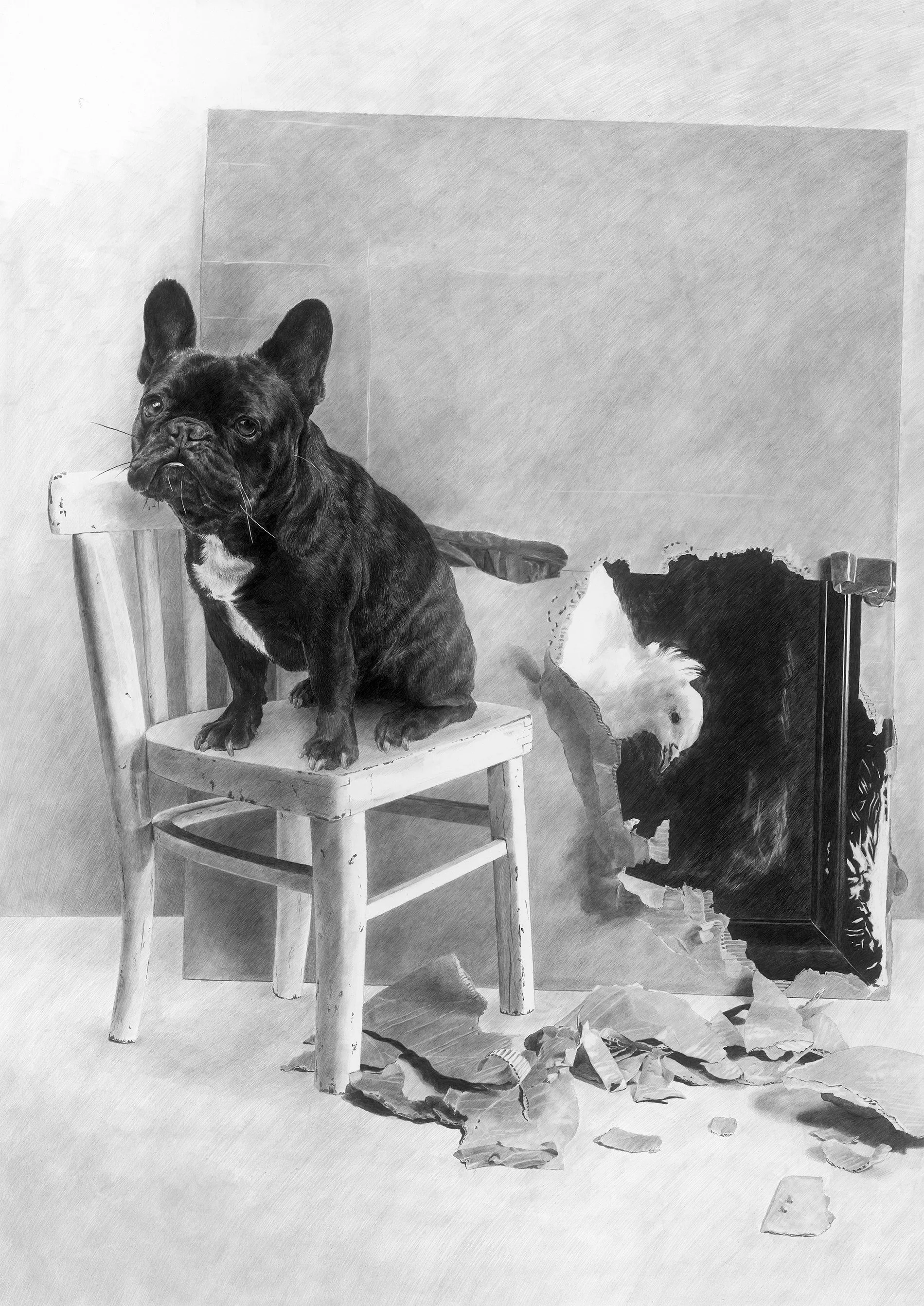 Clever Boy doesn't like Pablo Picasso, graphite 0.3-0.7 on paper, 600mm x 840mm, 2023 - original drawing SOLD; fine art print for: 378.000 HUF (Copy)