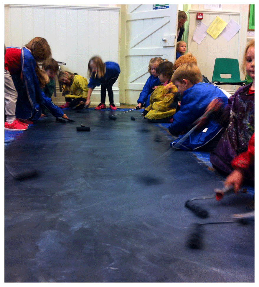 WW1 Mural, Ground Painting