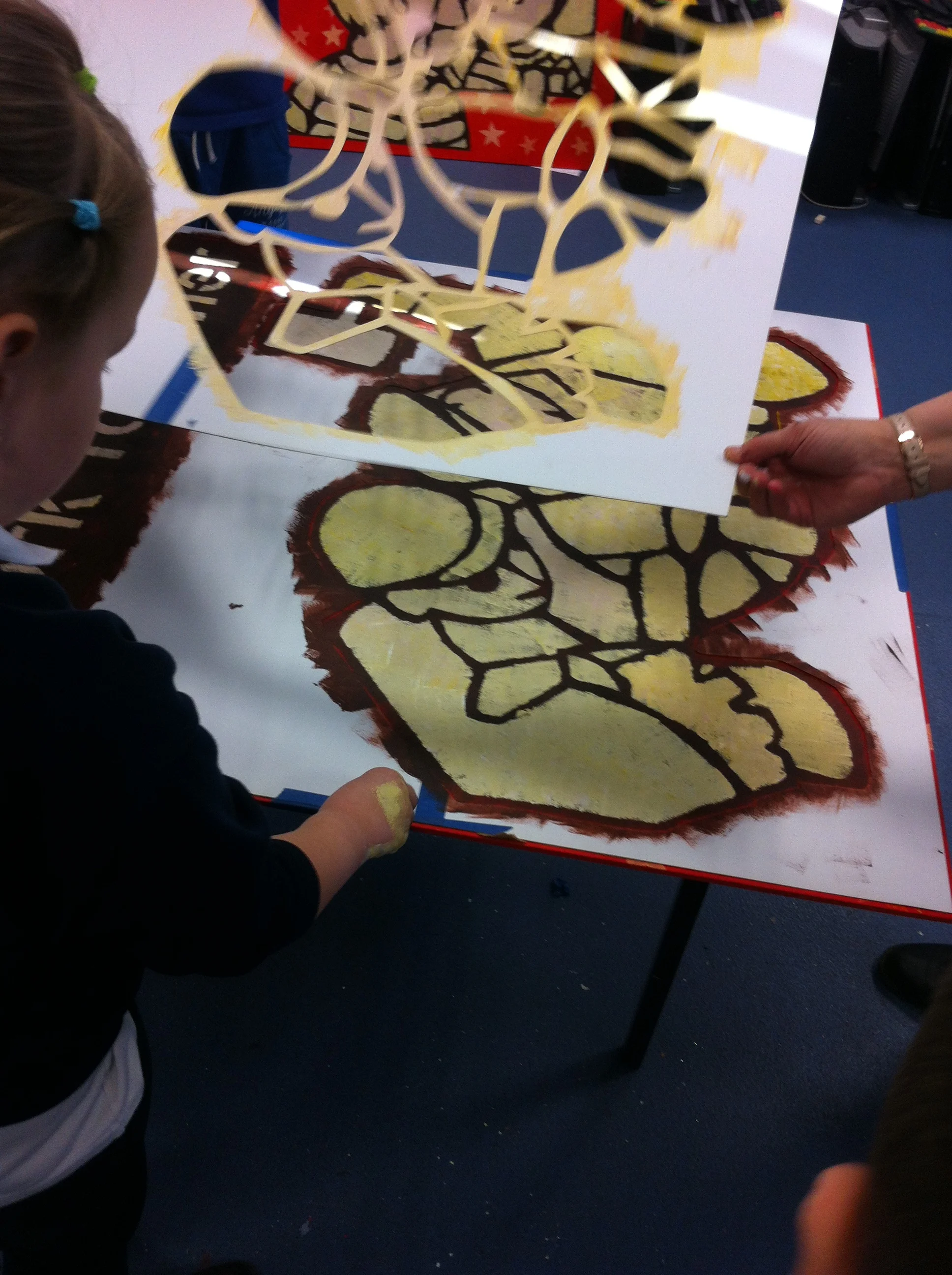 Stencil, School Mural