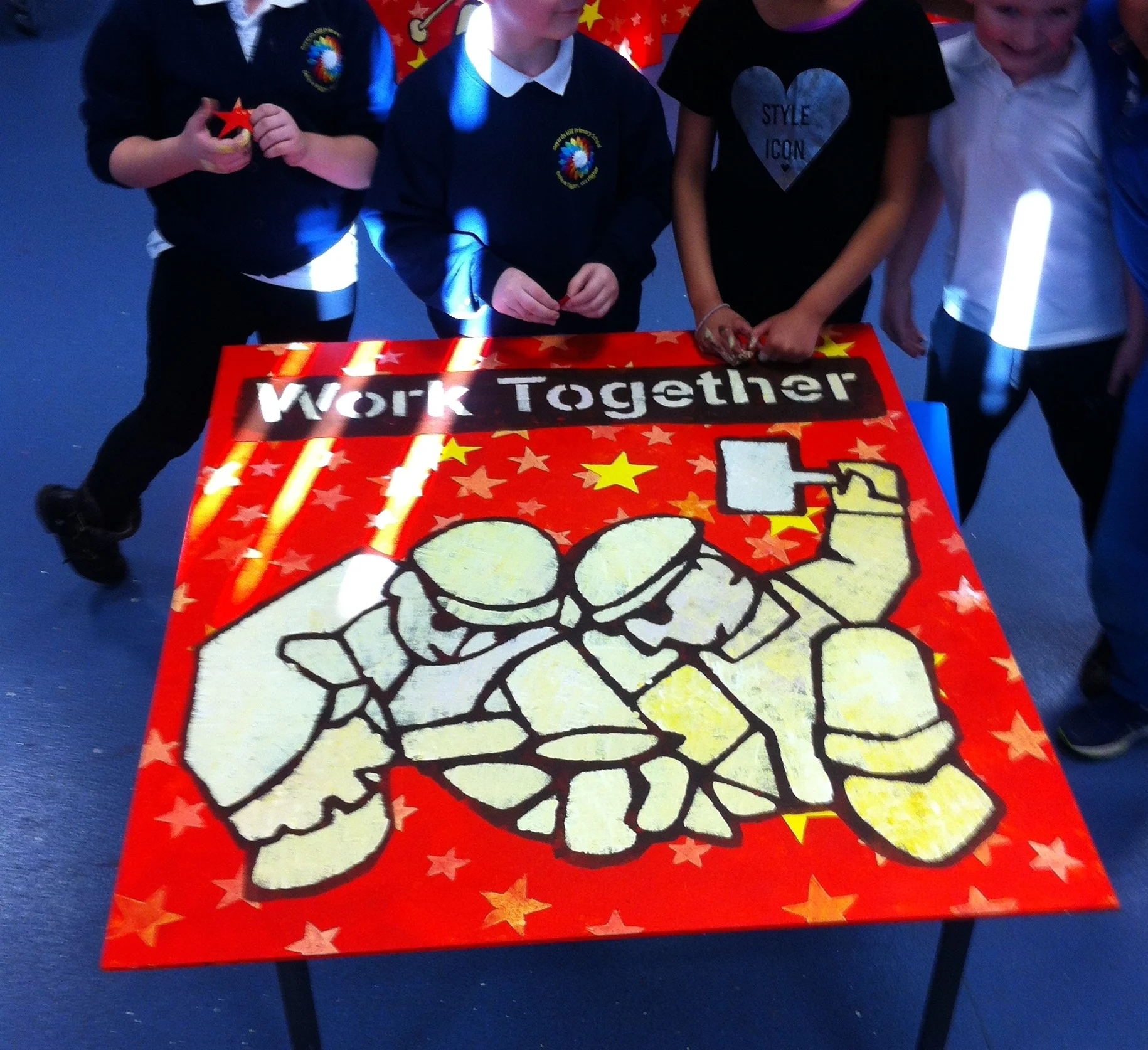 Stencil, School Mural