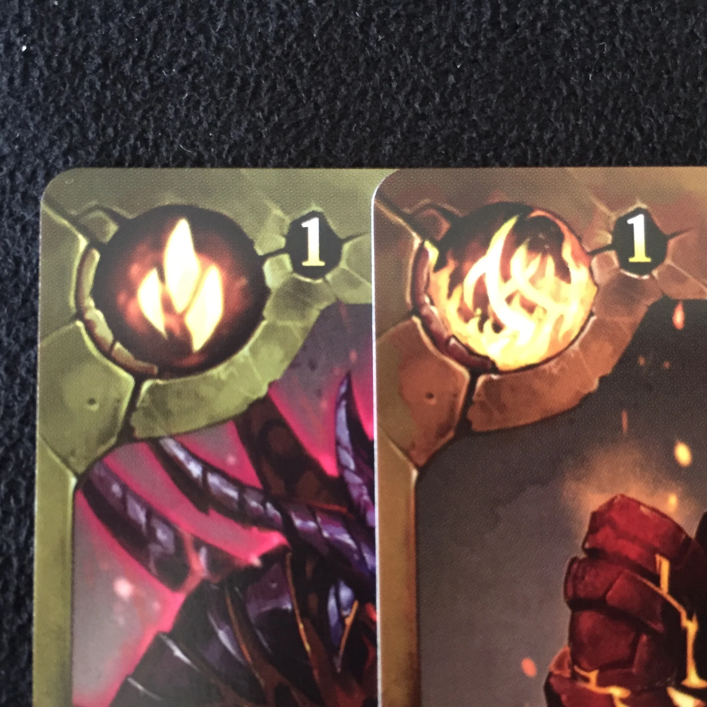One is XP. One counts the number of fire elements. What? Why are you confused?