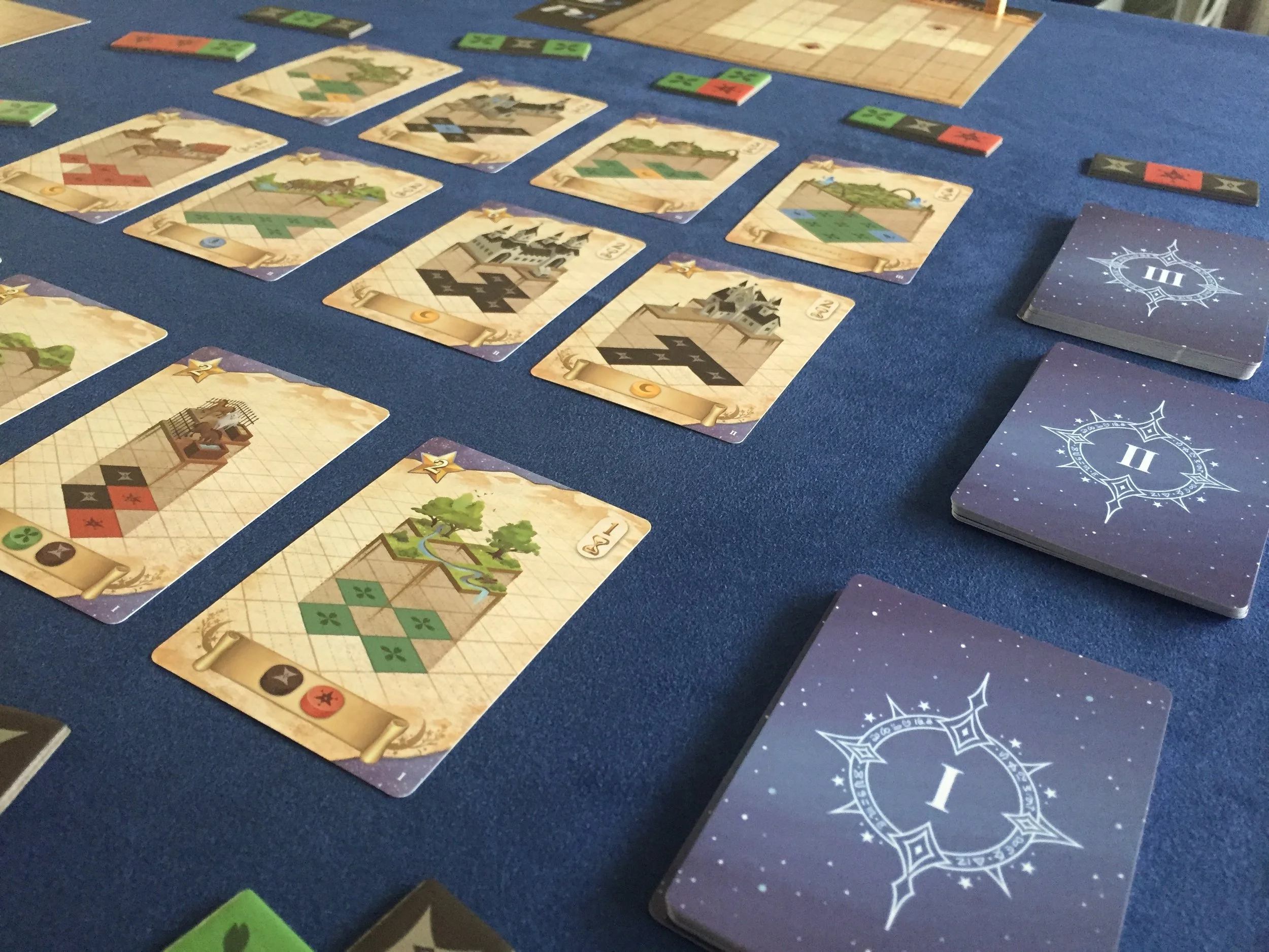3 Levels of Building Cards for 3 Acts of play.