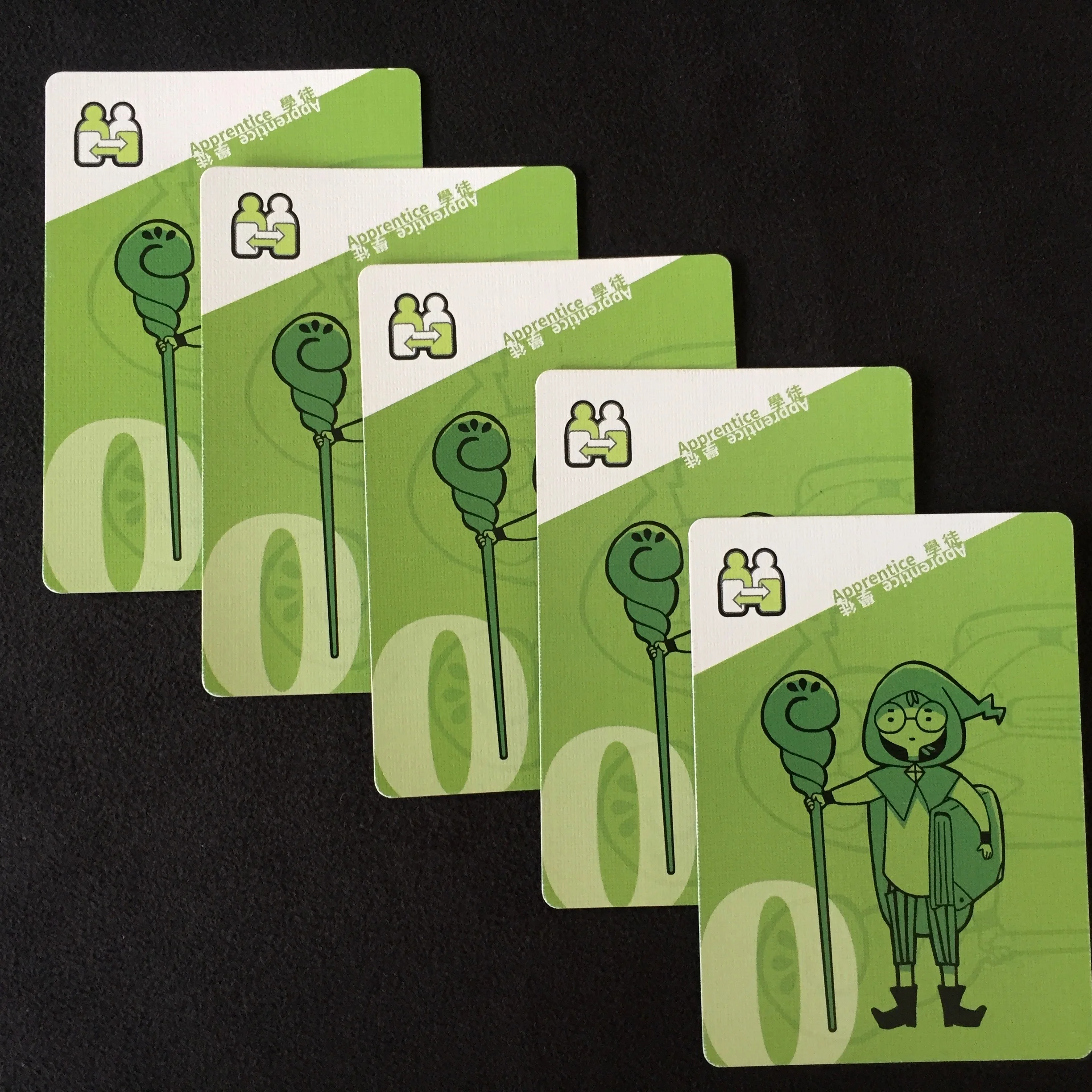 Five Apprentice Cards (zero)