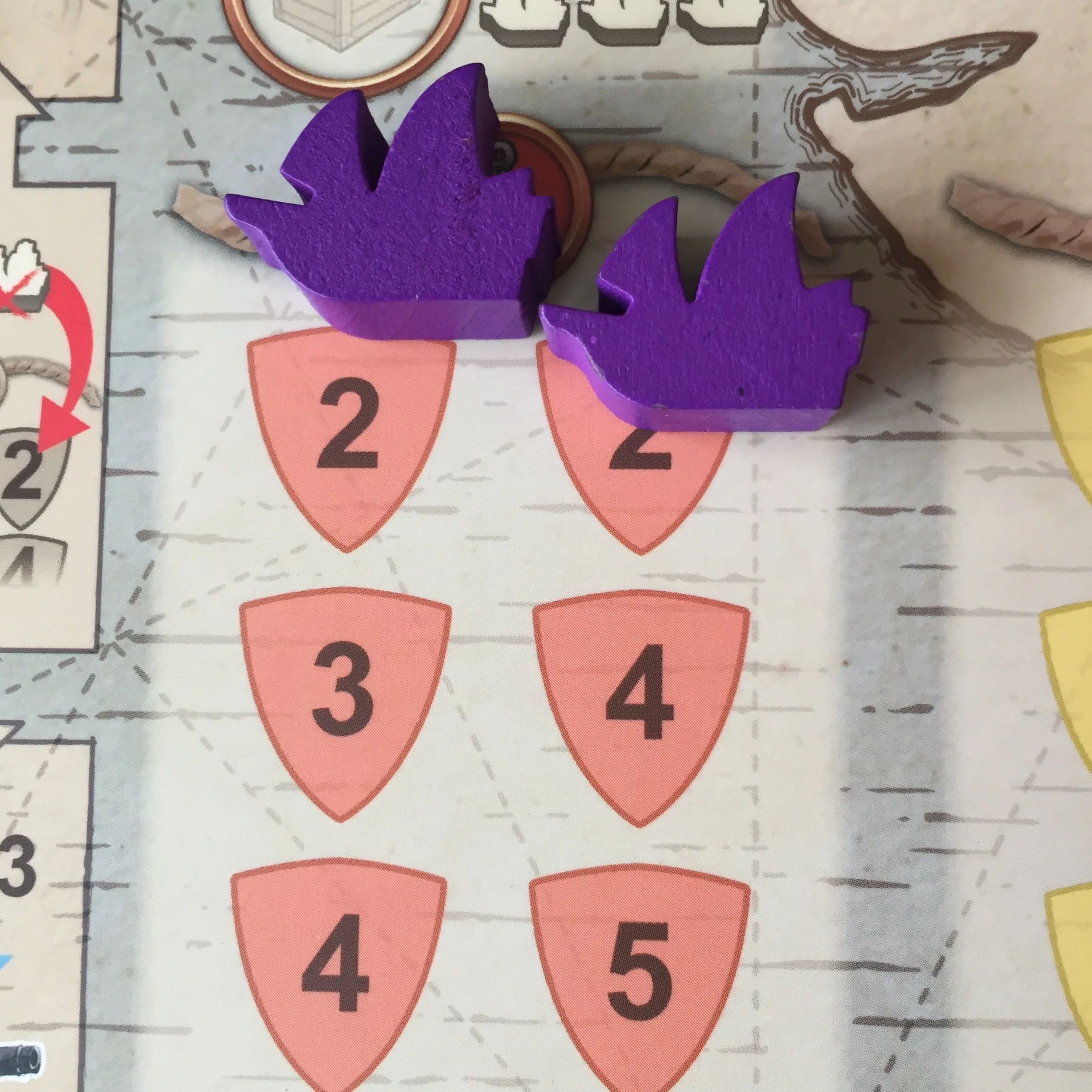 2A. Buying cargo too expensive? Build a trade post! Each trade post built reduces the cargo cost by one (to a minimum of one). Trade posts cost ships to build, and those ships don’t come immediately back.