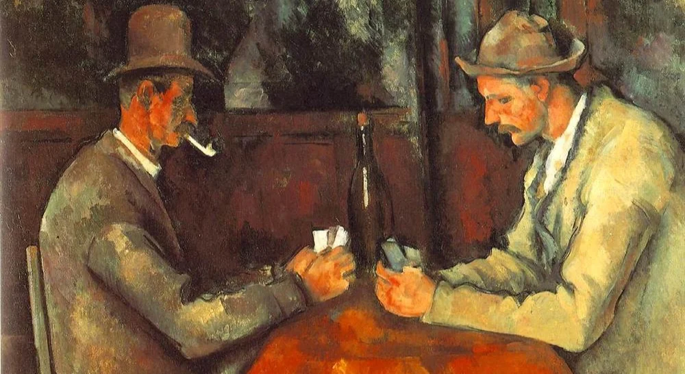 cropped from Cezanne’s “The Card Players”
