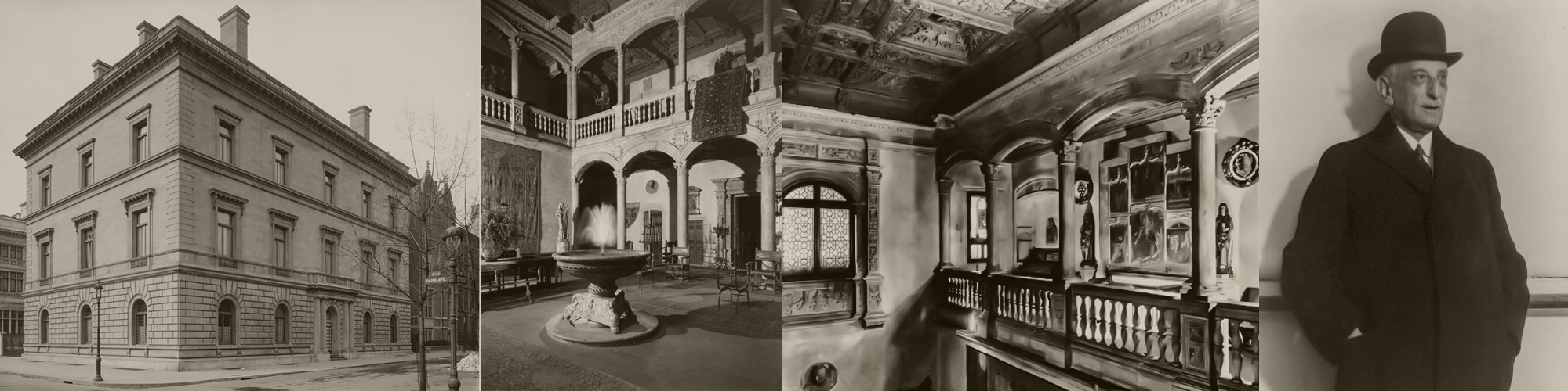 The Blumenthal residence in New York 1930's. You can see the Patio de Honor from the castle of Vélez Blanco built into the interior of the building.