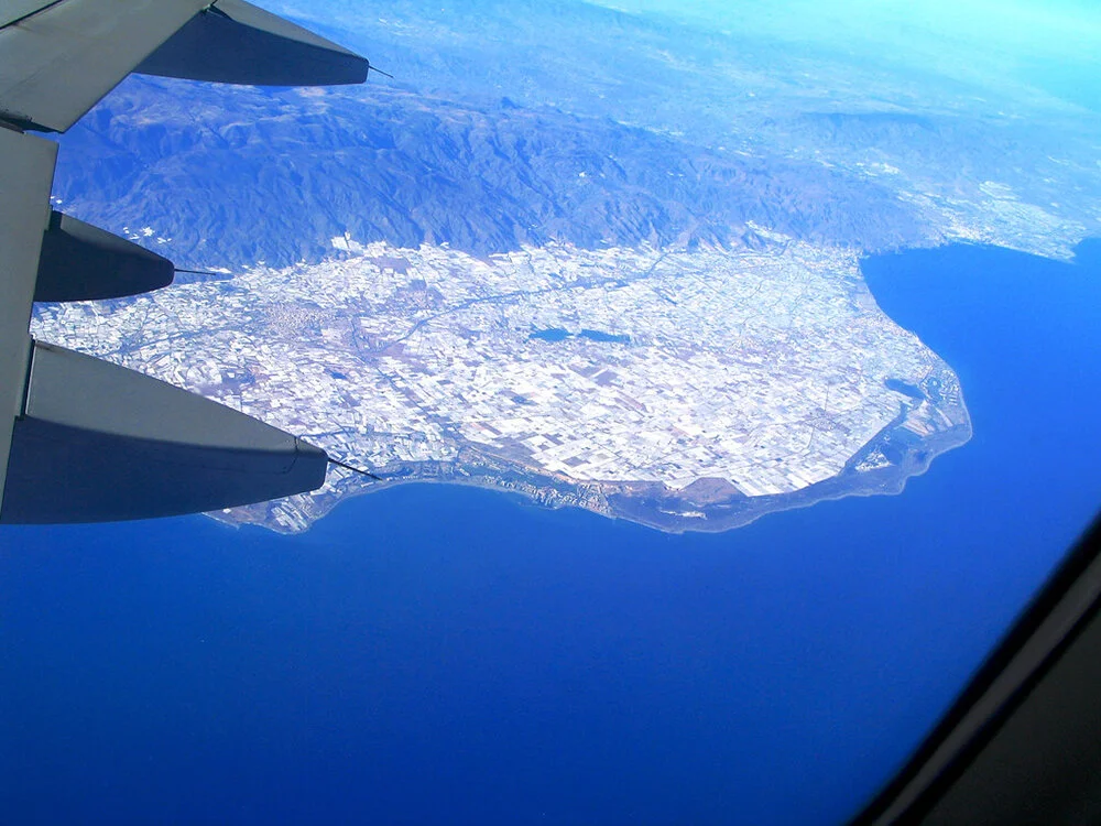 Plastic Sea from an aerial perspective, Almeria, Spain