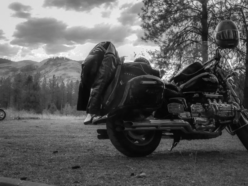 Parked the monster after a very long ride to get to the campground.