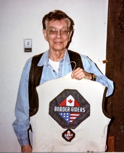 Hugh in 2002 with his original BRMC Colors