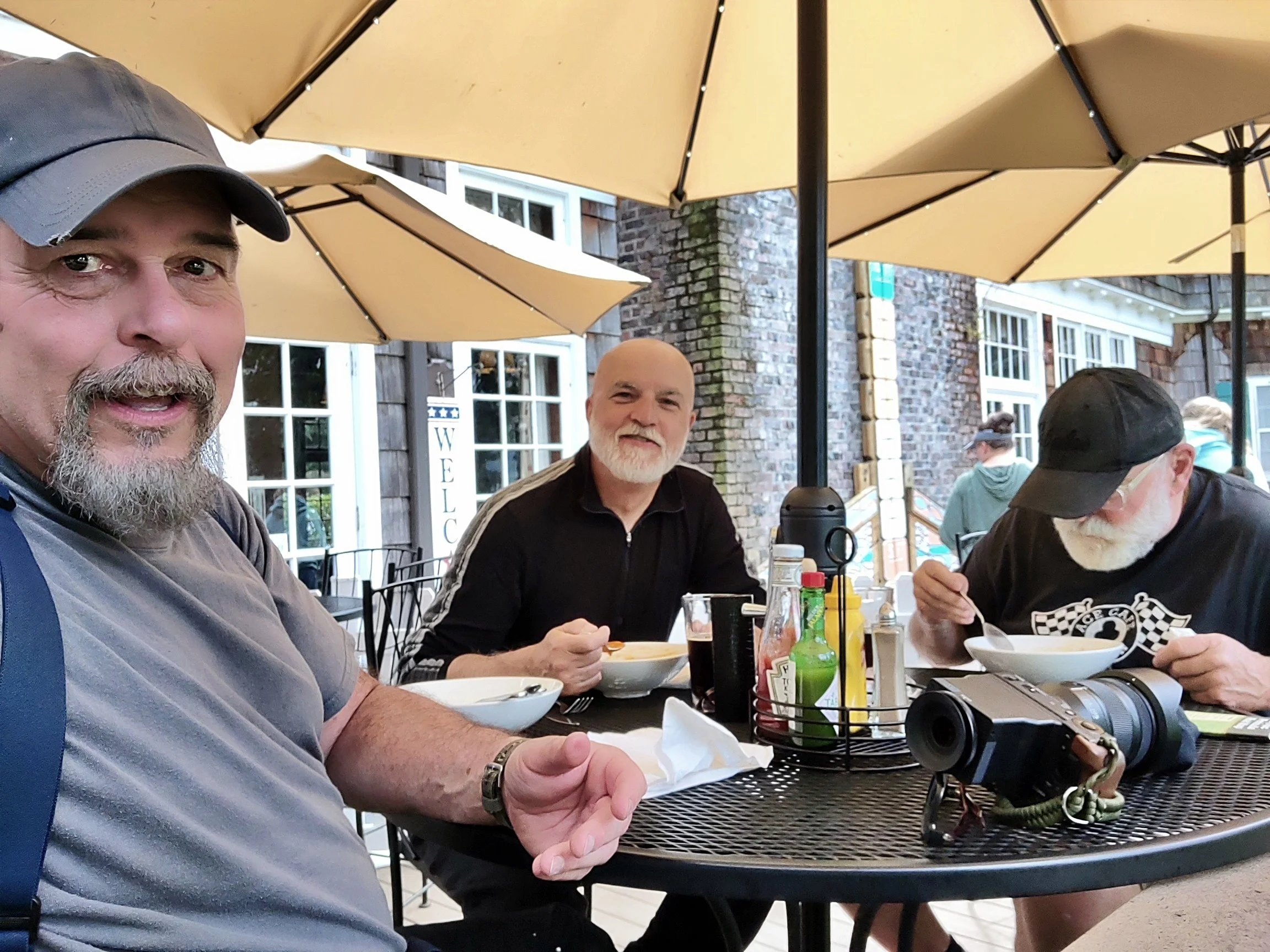 BRMC July2026 - TomC PeterM JeffB - Saturday lunch at Lake Quinault Lodge.jpg