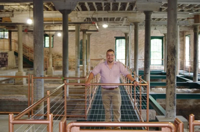Nicolas Laracuente at Bourbon Pompeii tour at Buffalo Trace Distillery