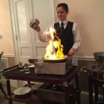 Bananas Foster service at Broussar