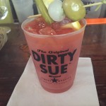 Dirty Sue olive juice Bloody Mary prepared by Michael Neff at Chart Room popup, photo Amanda Schuster
