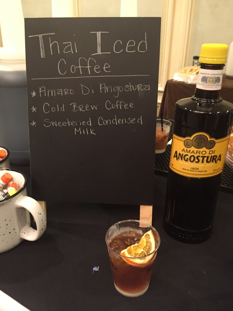 Spirited Award Winner Best New Cocktail Ingredient Amaro di Angostura greets us in the am with much needed tea! Photo Amanda Schuster