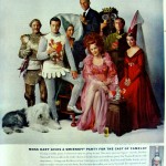 Moss Hart and the cast of Camelot for Smirnoff, 1961
