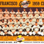 A Falstaff Brewery San Francisco GIants team baseball card from 1959