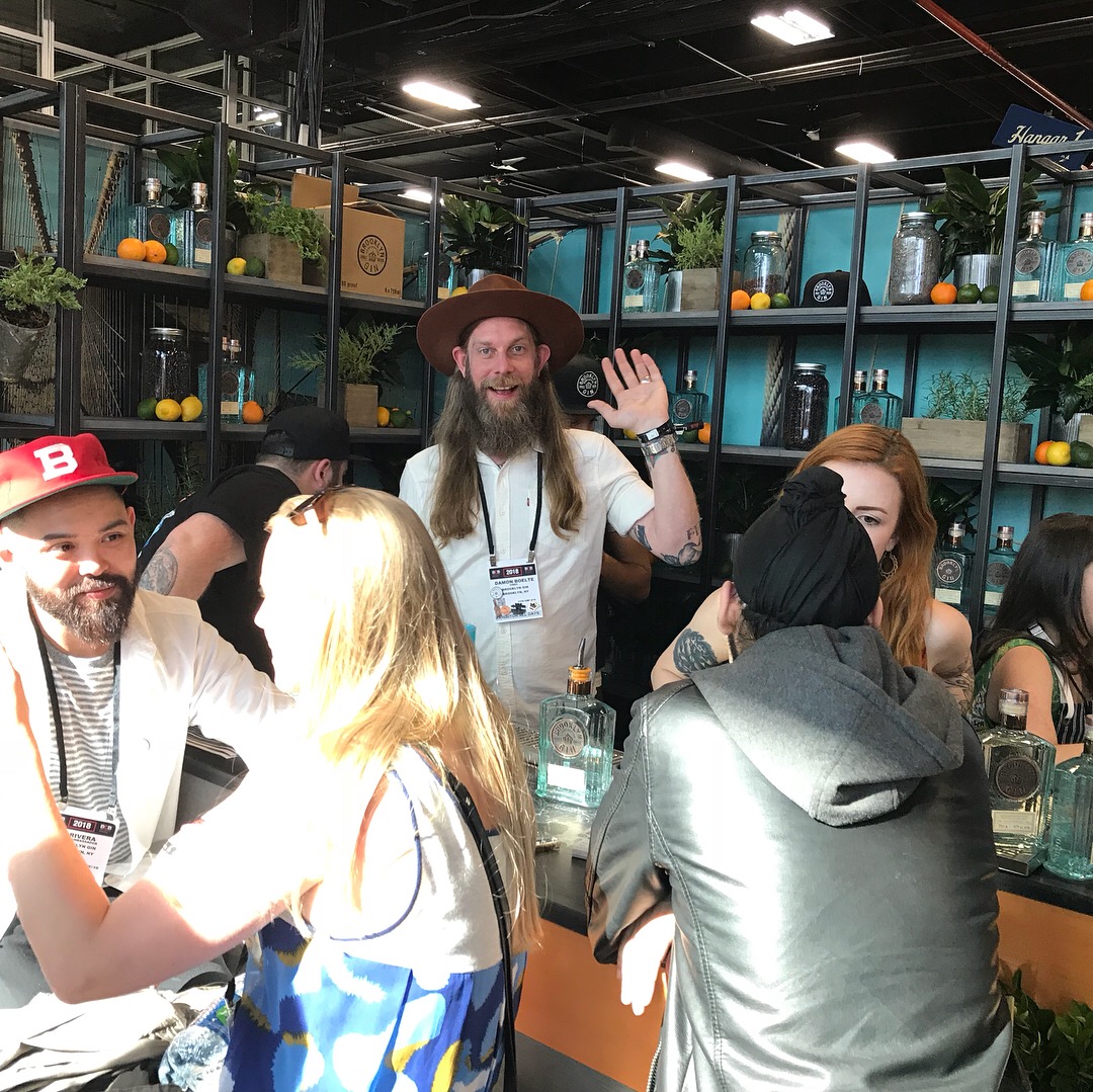 Damon Boelte at Brooklyn Gin’s booth