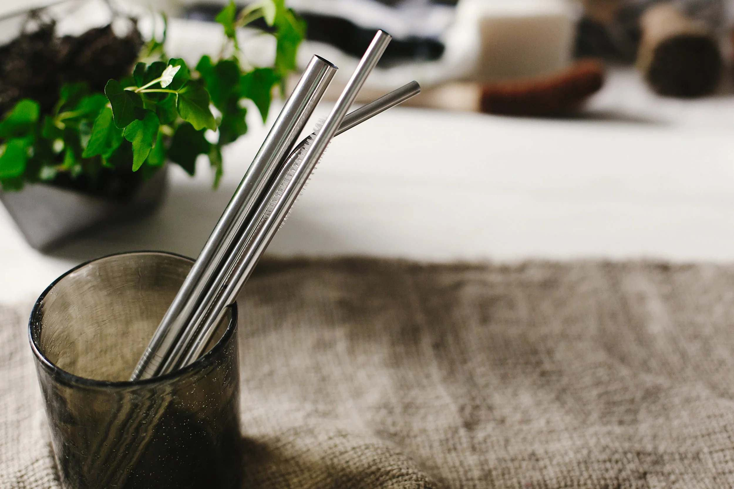 metal straws, via adobe stock photo