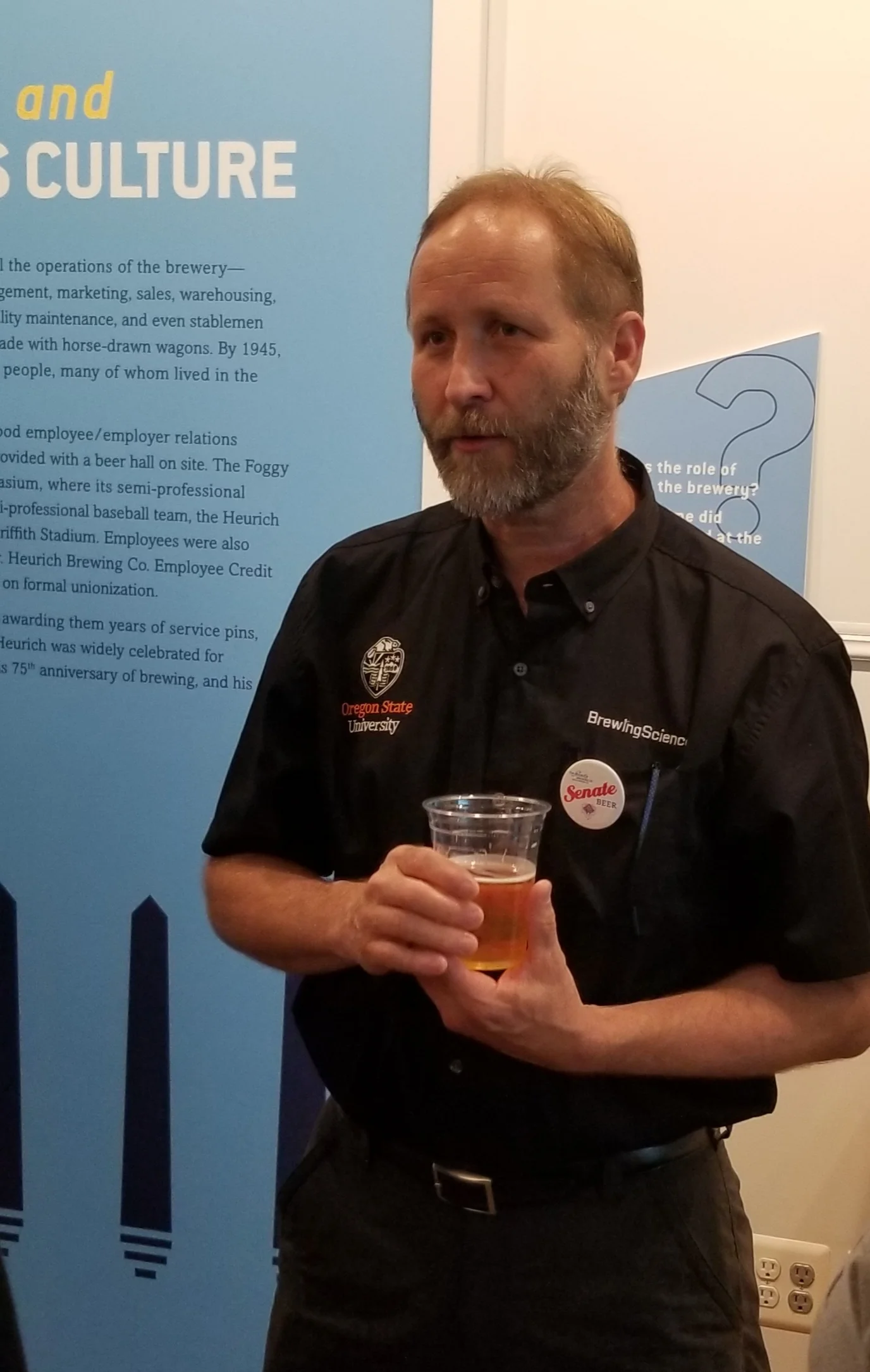 Jeff Clawson, pilot brewer at Oregon State, photo by Phil Galewitz