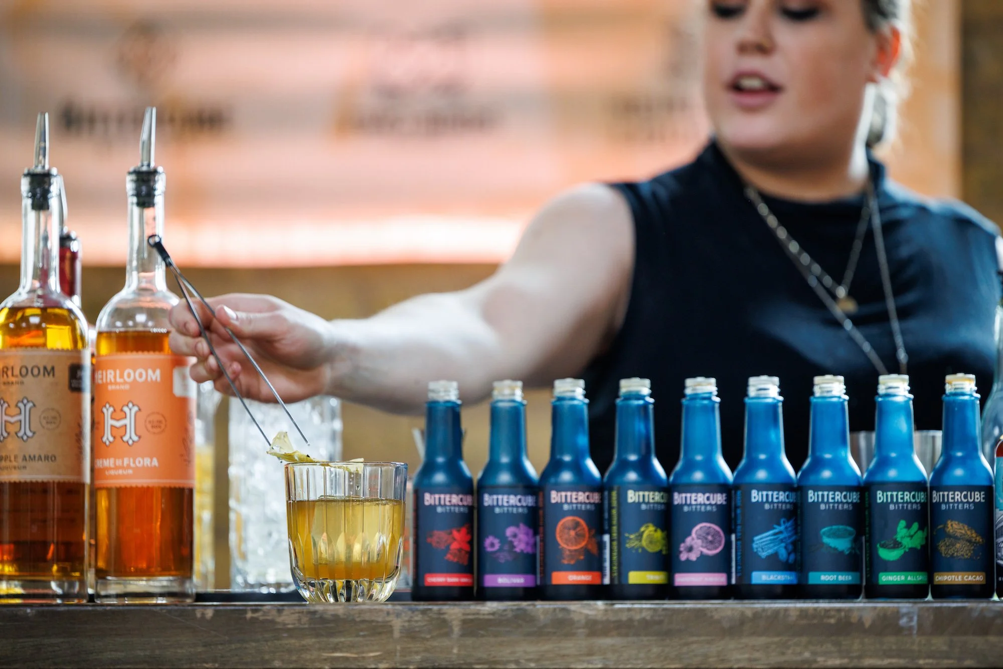 Some of Bittercube’s 11 different bitter flavors