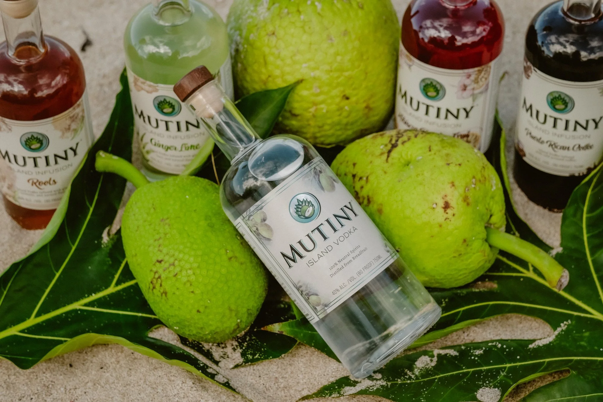 Mutiny Island Vodka made with tropical breadfruit