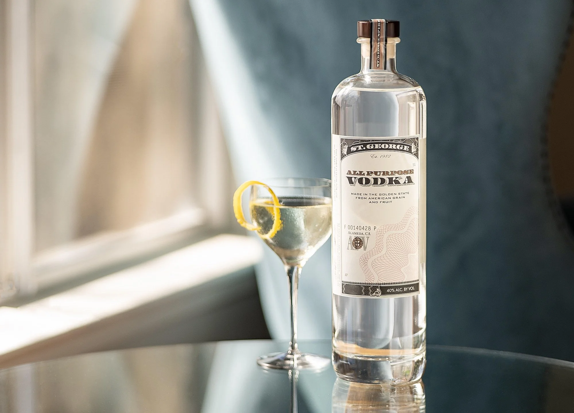 St. George Vodka distilled from grain and pears