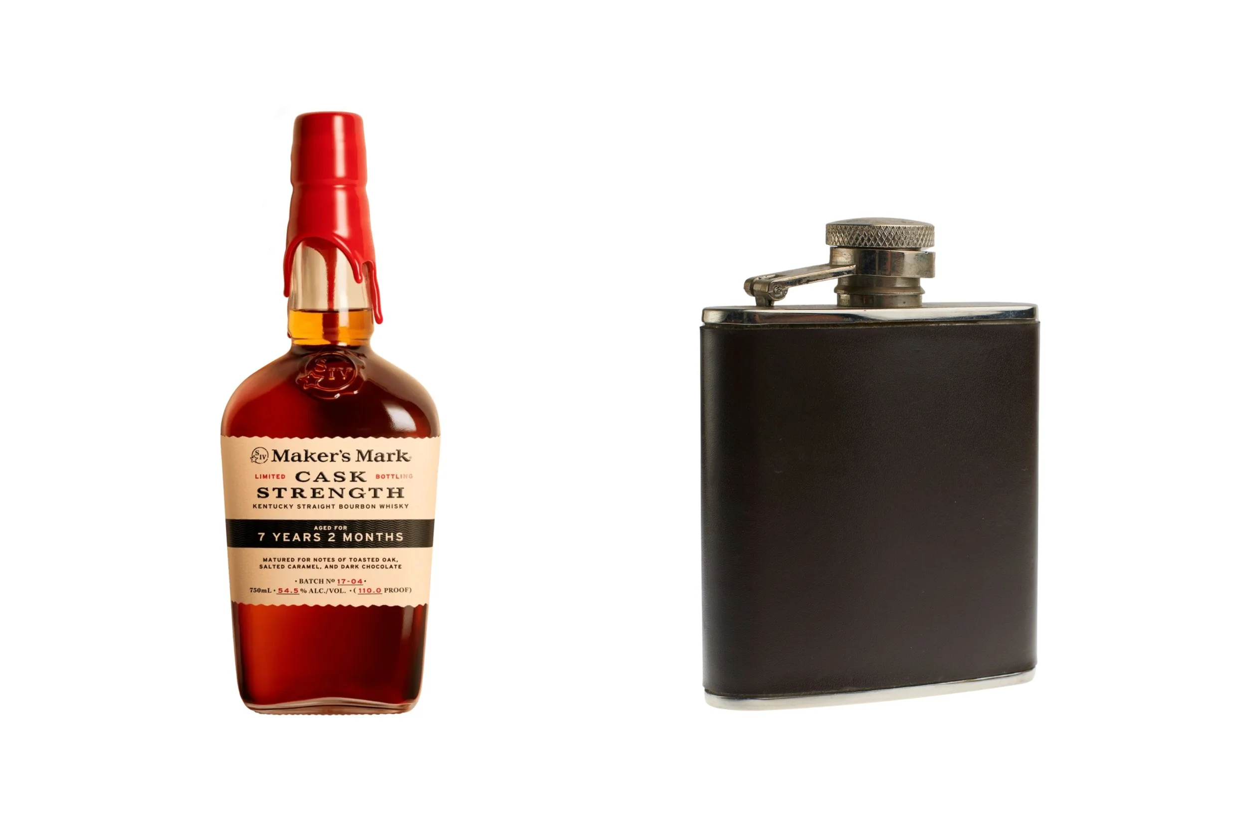 Maker’s Mark Cask Strength and flask